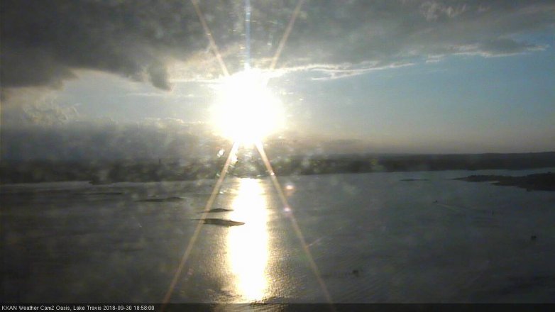 Lake Travis webcam, September 30, 2018 6:00 PM CT