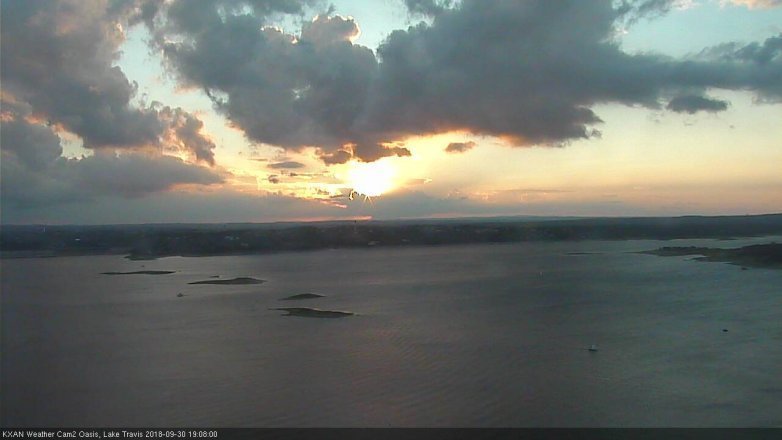 Lake Travis webcam, September 30, 2018 6:10 PM CT