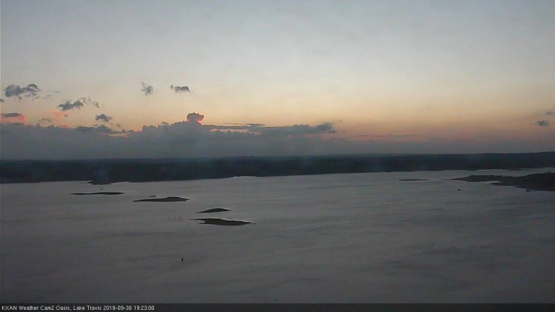 Lake Travis webcam, September 30, 2018 6:25 PM CT