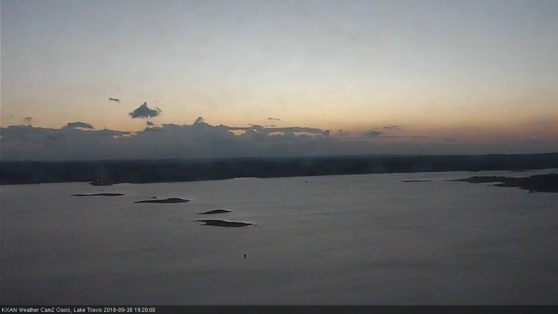 Lake Travis webcam, September 30, 2018 6:30 PM CT