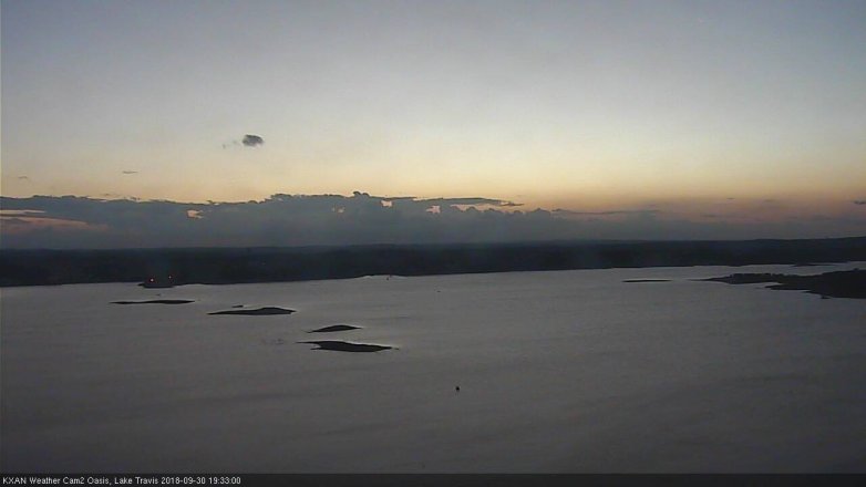Lake Travis webcam, September 30, 2018 6:35 PM CT
