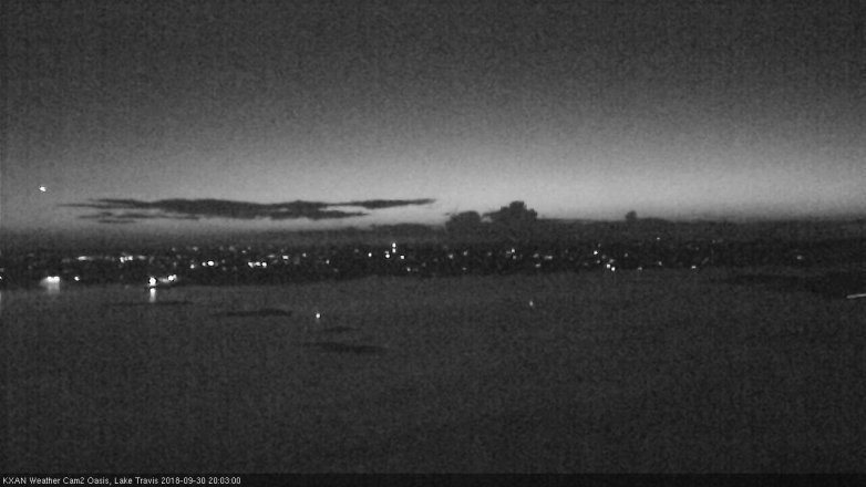 Lake Travis webcam, September 30, 2018 7:05 PM CT