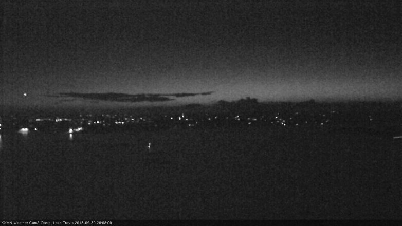 Lake Travis webcam, September 30, 2018 7:10 PM CT
