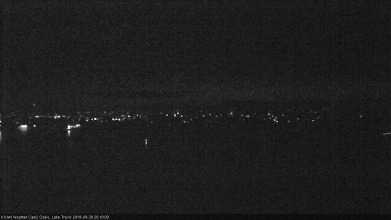 Lake Travis webcam, September 30, 2018 7:20 PM CT