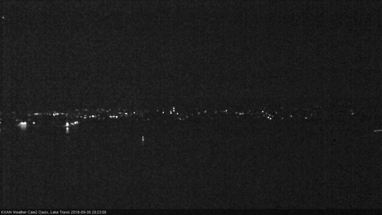 Lake Travis webcam, September 30, 2018 7:25 PM CT