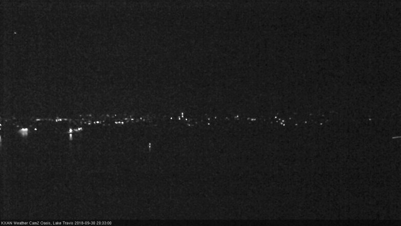 Lake Travis webcam, September 30, 2018 7:35 PM CT