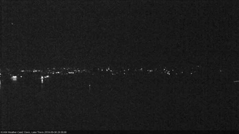 Lake Travis webcam, September 30, 2018 7:40 PM CT