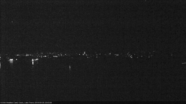 Lake Travis webcam, September 30, 2018 7:45 PM CT