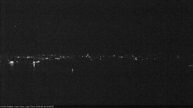 Lake Travis webcam, September 30, 2018 7:50 PM CT