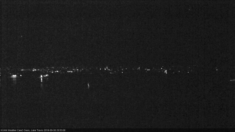 Lake Travis webcam, September 30, 2018 7:55 PM CT