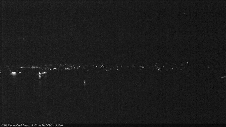 Lake Travis webcam, September 30, 2018 8:00 PM CT