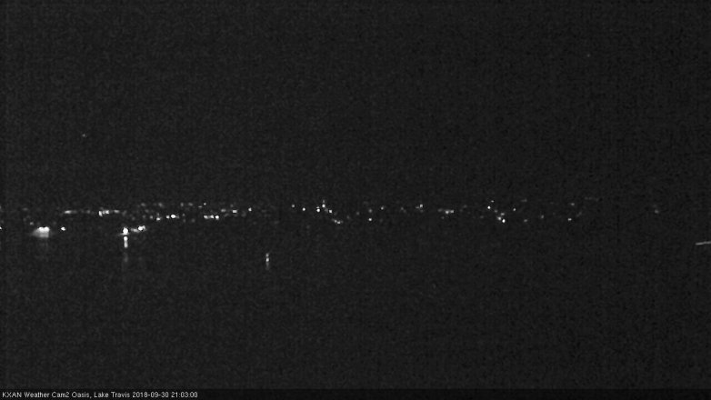 Lake Travis webcam, September 30, 2018 8:05 PM CT