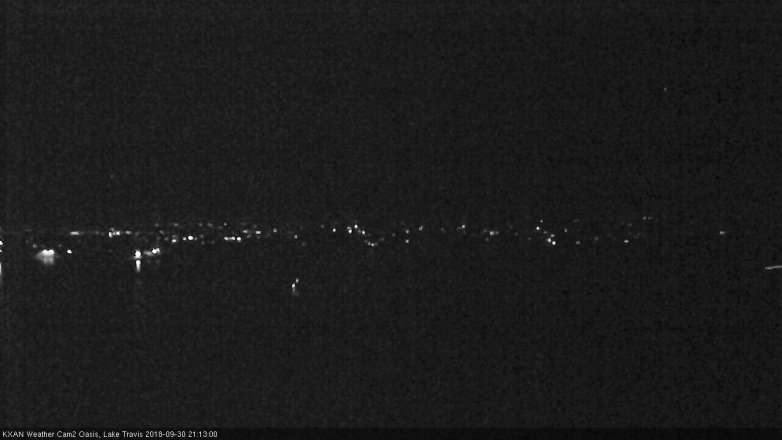 Lake Travis webcam, September 30, 2018 8:15 PM CT