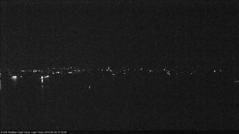 Lake Travis webcam, September 30, 2018 8:35 PM CT