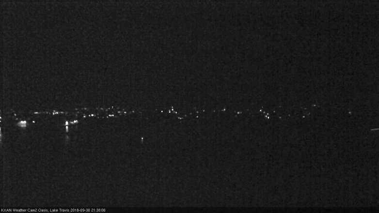 Lake Travis webcam, September 30, 2018 8:40 PM CT