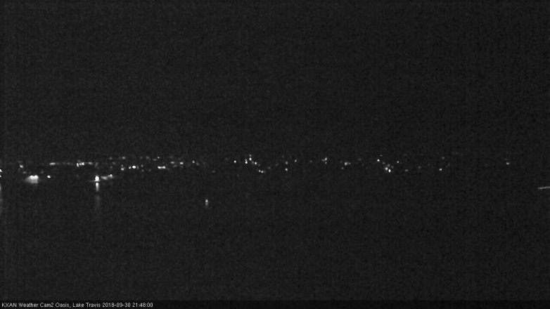 Lake Travis webcam, September 30, 2018 8:50 PM CT