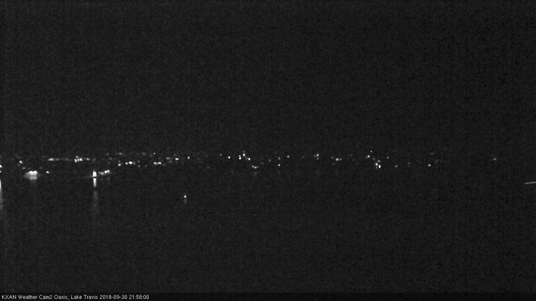 Lake Travis webcam, September 30, 2018 9:00 PM CT