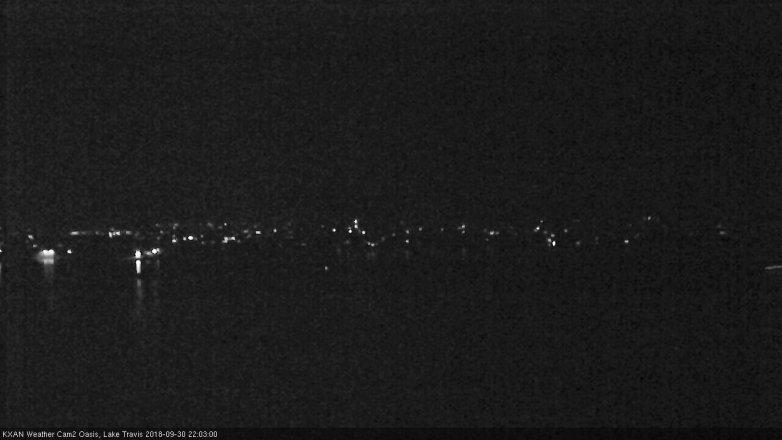 Lake Travis webcam, September 30, 2018 9:05 PM CT