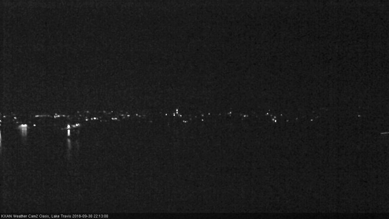 Lake Travis webcam, September 30, 2018 9:15 PM CT