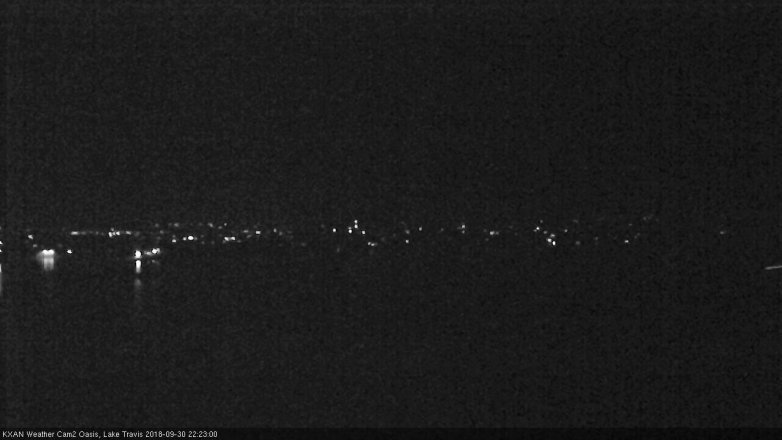 Lake Travis webcam, September 30, 2018 9:25 PM CT