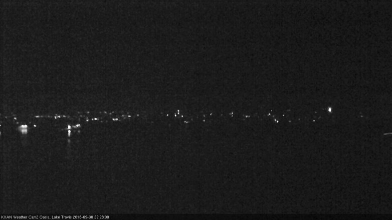 Lake Travis webcam, September 30, 2018 9:30 PM CT