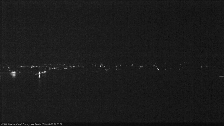 Lake Travis webcam, September 30, 2018 9:35 PM CT