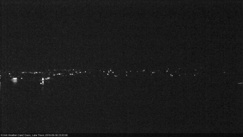 Lake Travis webcam, September 30, 2018 10:05 PM CT