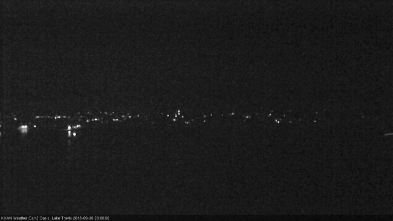 Lake Travis webcam, September 30, 2018 10:10 PM CT