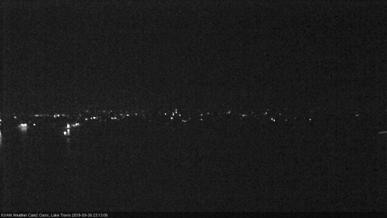 Lake Travis webcam, September 30, 2018 10:15 PM CT