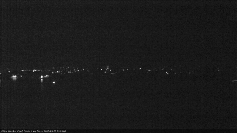 Lake Travis webcam, September 30, 2018 10:25 PM CT