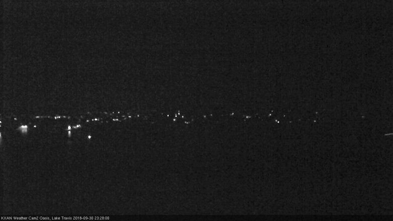 Lake Travis webcam, September 30, 2018 10:30 PM CT