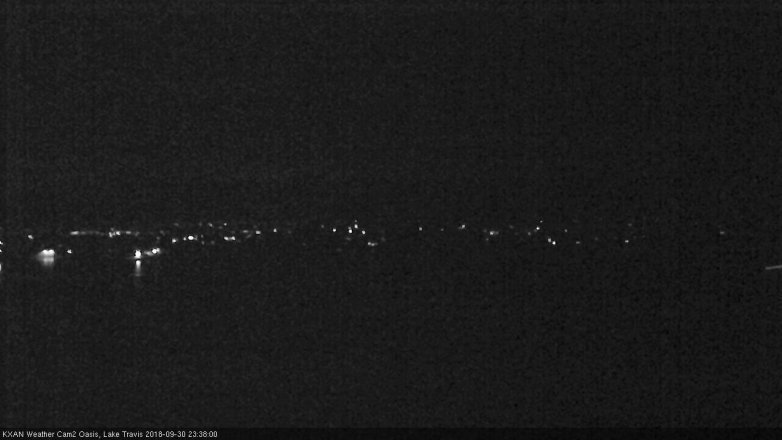 Lake Travis webcam, September 30, 2018 10:40 PM CT