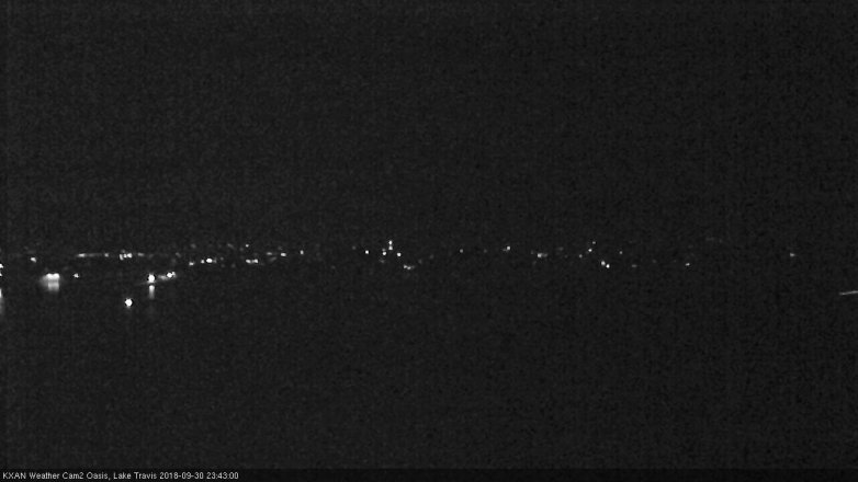 Lake Travis webcam, September 30, 2018 10:45 PM CT