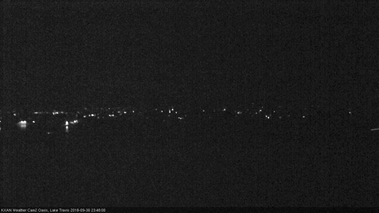 Lake Travis webcam, September 30, 2018 10:50 PM CT