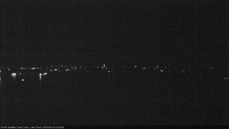 Lake Travis webcam, September 30, 2018 10:55 PM CT