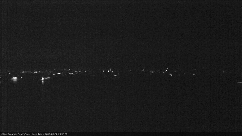 Lake Travis webcam, September 30, 2018 11:00 PM CT
