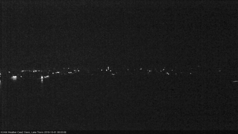 Lake Travis webcam, September 30, 2018 11:05 PM CT