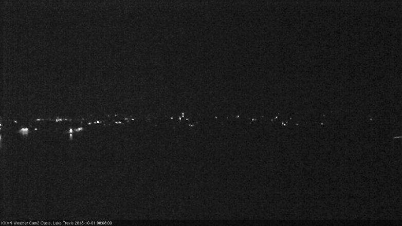 Lake Travis webcam, September 30, 2018 11:10 PM CT