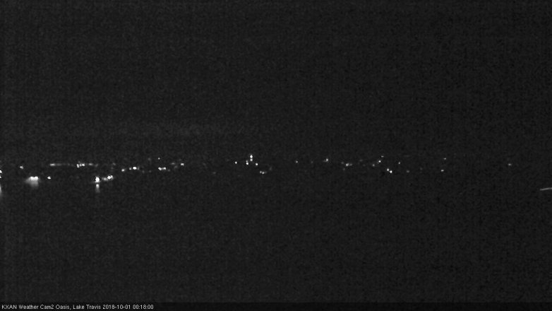 Lake Travis webcam, September 30, 2018 11:20 PM CT