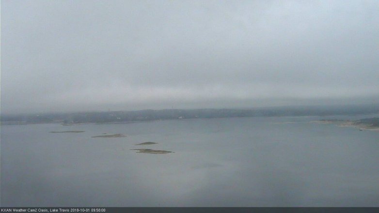 Lake Travis webcam, October 1, 2018 9:00 AM CT