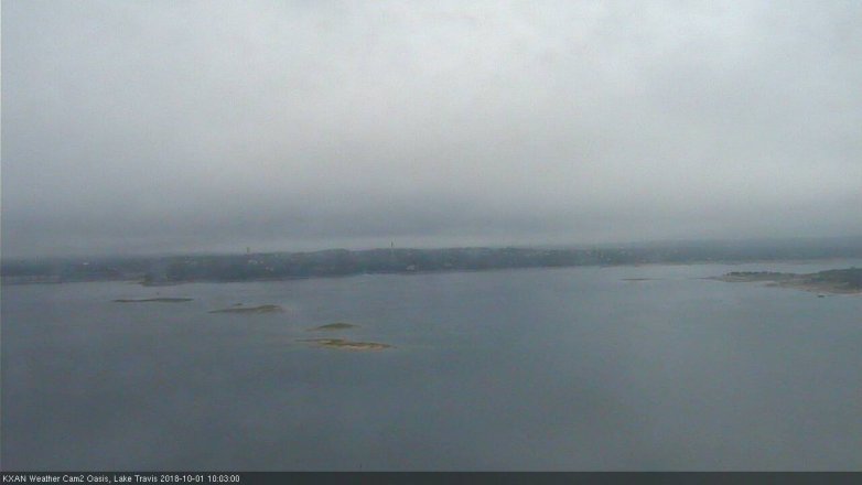 Lake Travis webcam, October 1, 2018 9:05 AM CT