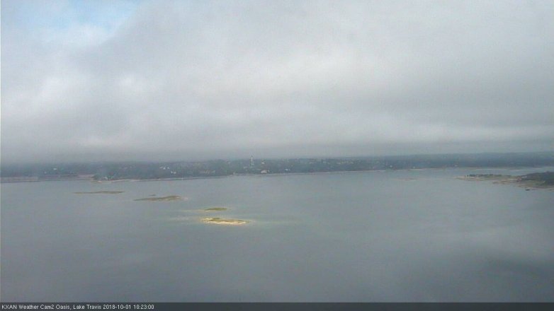 Lake Travis webcam, October 1, 2018 9:25 AM CT