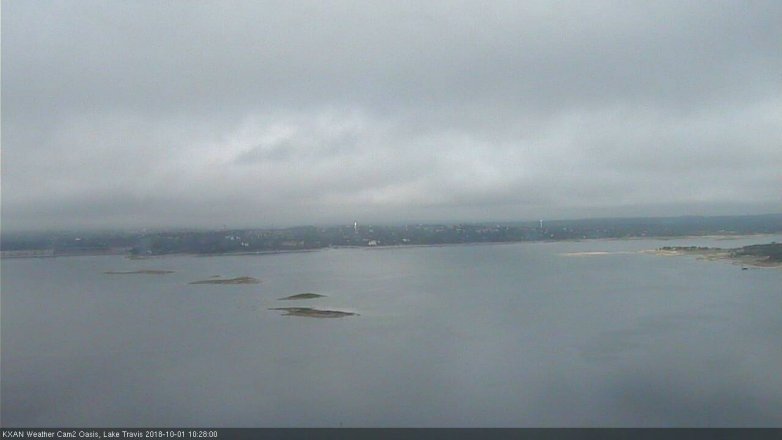 Lake Travis webcam, October 1, 2018 9:30 AM CT