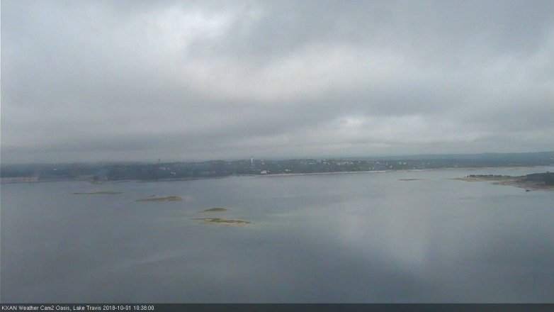 Lake Travis webcam, October 1, 2018 9:40 AM CT