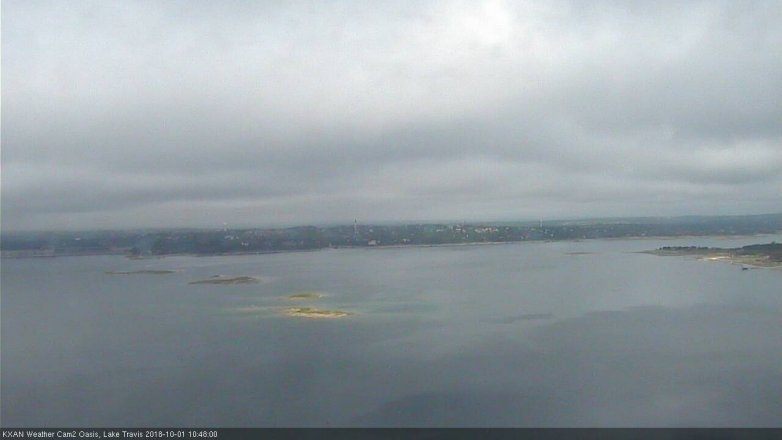 Lake Travis webcam, October 1, 2018 9:50 AM CT