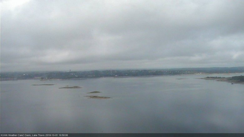 Lake Travis webcam, October 1, 2018 10:00 AM CT