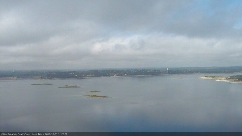 Lake Travis webcam, October 1, 2018 10:30 AM CT