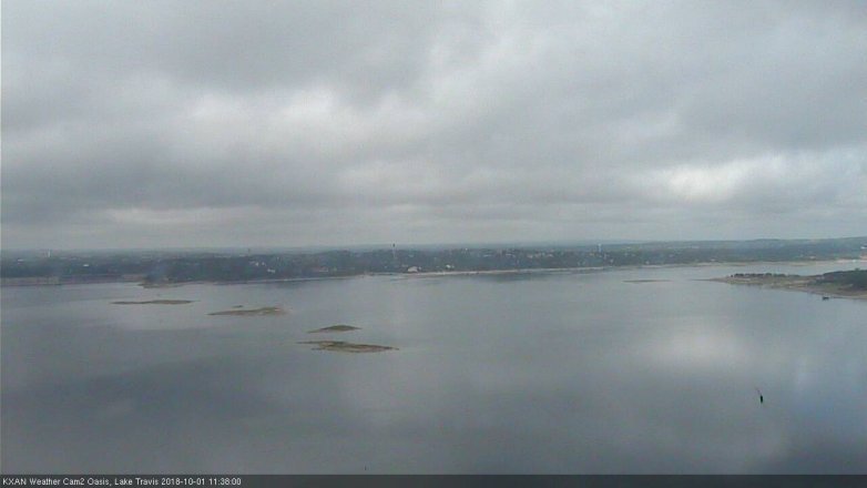 Lake Travis webcam, October 1, 2018 10:40 AM CT