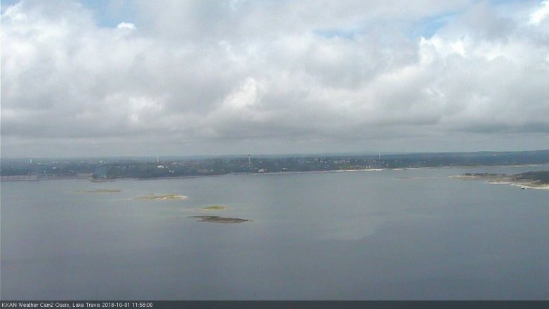 Lake Travis webcam, October 1, 2018 11:00 AM CT