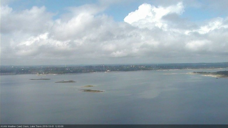Lake Travis webcam, October 1, 2018 11:05 AM CT